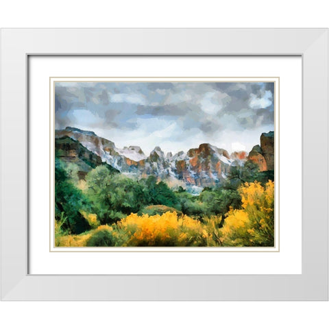 Great National Parks XV White Modern Wood Framed Art Print with Double Matting by Medeiros, Celito
