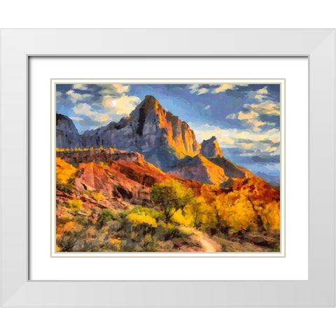 Beauty of Rocks IV White Modern Wood Framed Art Print with Double Matting by Medeiros, Celito