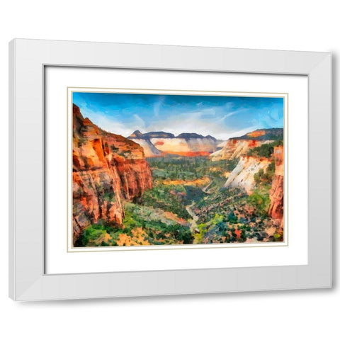 Beauty of Rocks VI White Modern Wood Framed Art Print with Double Matting by Medeiros, Celito