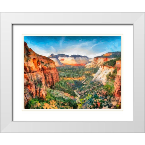 Beauty of Rocks VI White Modern Wood Framed Art Print with Double Matting by Medeiros, Celito