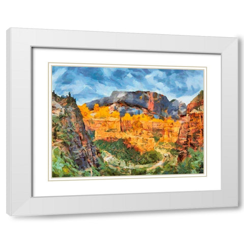 Beauty of Rocks VIII White Modern Wood Framed Art Print with Double Matting by Medeiros, Celito