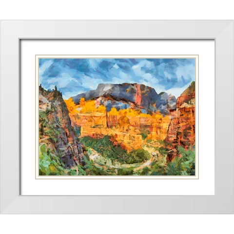 Beauty of Rocks VIII White Modern Wood Framed Art Print with Double Matting by Medeiros, Celito