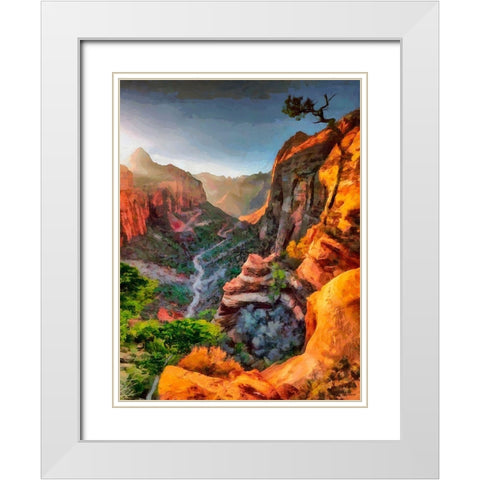 Beauty of Rocks X White Modern Wood Framed Art Print with Double Matting by Medeiros, Celito