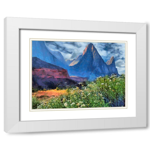 Beauty of Rocks XI White Modern Wood Framed Art Print with Double Matting by Medeiros, Celito