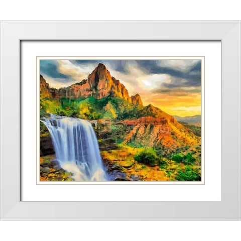 Beauty of Rocks XV White Modern Wood Framed Art Print with Double Matting by Medeiros, Celito