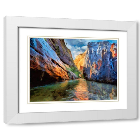 Beauty of Rocks XVI White Modern Wood Framed Art Print with Double Matting by Medeiros, Celito