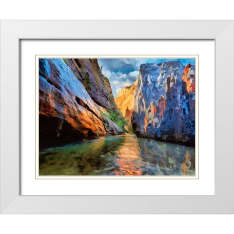 Beauty of Rocks XVI White Modern Wood Framed Art Print with Double Matting by Medeiros, Celito