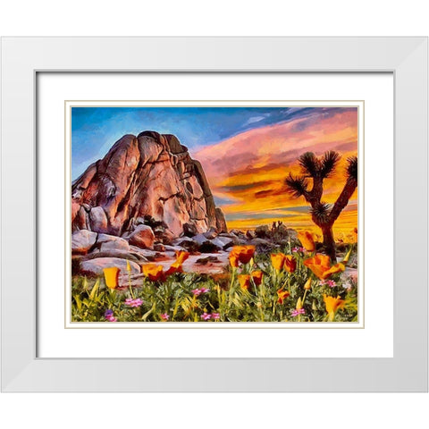 Beauty of Rocks XVIII White Modern Wood Framed Art Print with Double Matting by Medeiros, Celito