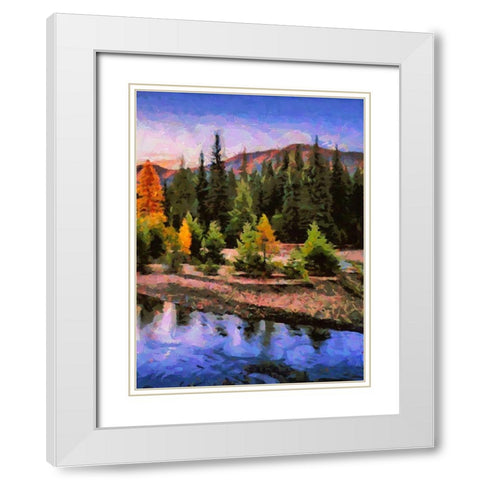 Great Yellowstone NP 1 White Modern Wood Framed Art Print with Double Matting by Medeiros, Celito