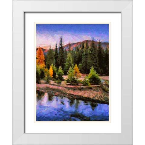 Great Yellowstone NP 1 White Modern Wood Framed Art Print with Double Matting by Medeiros, Celito
