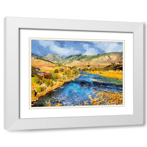 Great Yellowstone NP 11 White Modern Wood Framed Art Print with Double Matting by Medeiros, Celito