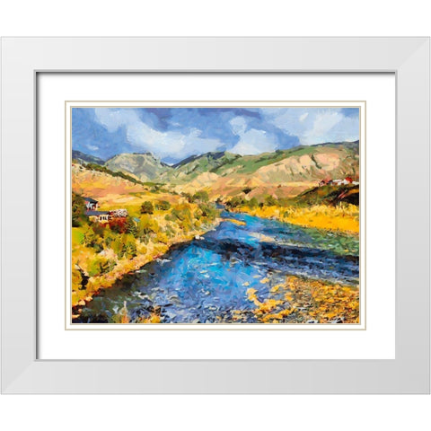Great Yellowstone NP 11 White Modern Wood Framed Art Print with Double Matting by Medeiros, Celito