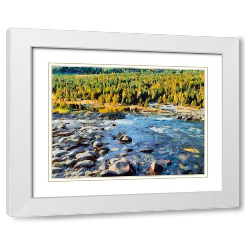 Great Yellowstone NP 14 White Modern Wood Framed Art Print with Double Matting by Medeiros, Celito