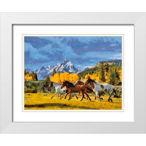 Grand Teton NP 3 White Modern Wood Framed Art Print with Double Matting by Medeiros, Celito