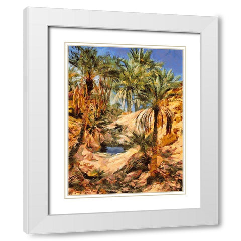 Arabic Landscape X White Modern Wood Framed Art Print with Double Matting by Medeiros, Celito