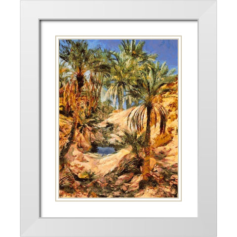 Arabic Landscape X White Modern Wood Framed Art Print with Double Matting by Medeiros, Celito