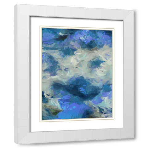 Abstract VI White Modern Wood Framed Art Print with Double Matting by Medeiros, Celito