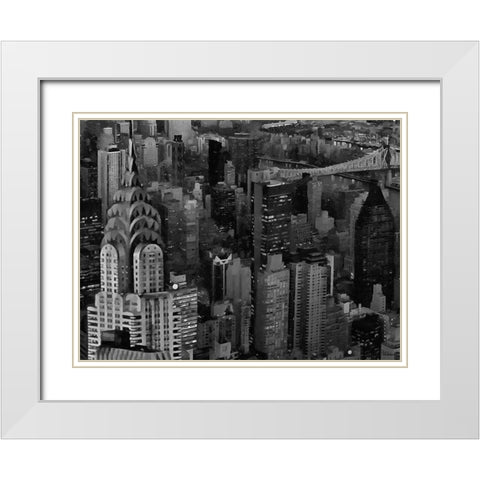My lovely New York IX White Modern Wood Framed Art Print with Double Matting by Medeiros, Celito