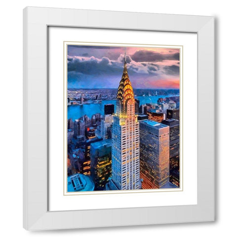 My lovely New York X White Modern Wood Framed Art Print with Double Matting by Medeiros, Celito