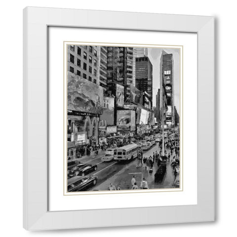 My lovely New York XI White Modern Wood Framed Art Print with Double Matting by Medeiros, Celito