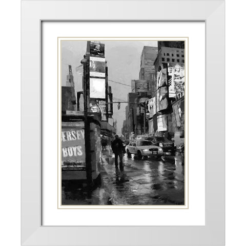 My lovely New York XII White Modern Wood Framed Art Print with Double Matting by Medeiros, Celito