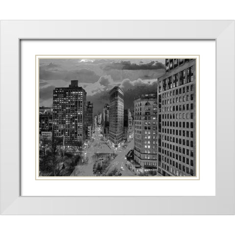 My lovely New York XV White Modern Wood Framed Art Print with Double Matting by Medeiros, Celito