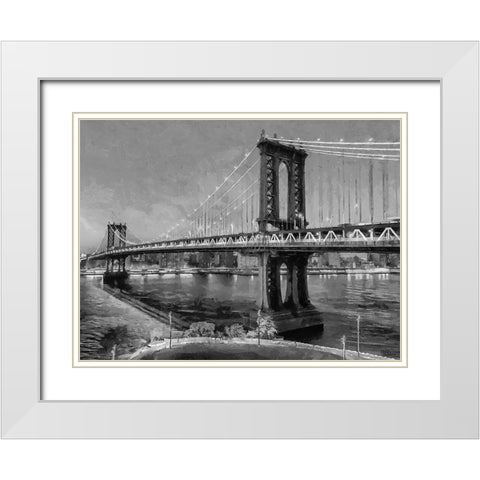 My lovely New York XXVII White Modern Wood Framed Art Print with Double Matting by Medeiros, Celito