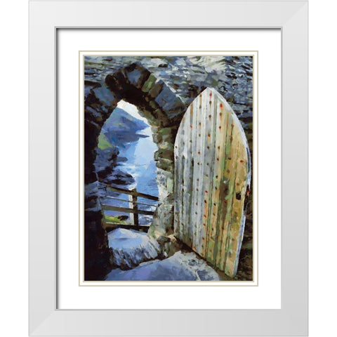 Door Collection I White Modern Wood Framed Art Print with Double Matting by Medeiros, Celito