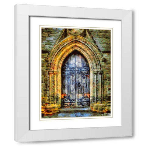 Door Collection III White Modern Wood Framed Art Print with Double Matting by Medeiros, Celito