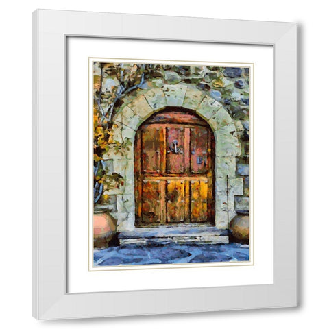 Door Collection V White Modern Wood Framed Art Print with Double Matting by Medeiros, Celito