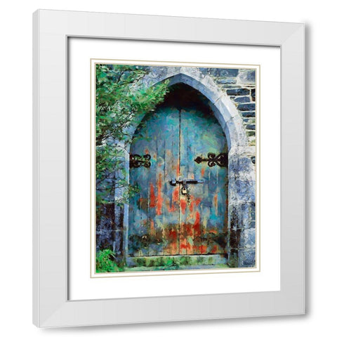 Door Collection VI White Modern Wood Framed Art Print with Double Matting by Medeiros, Celito