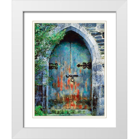 Door Collection VI White Modern Wood Framed Art Print with Double Matting by Medeiros, Celito