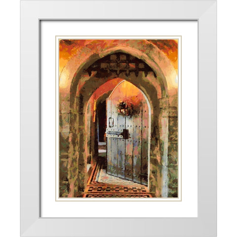 Door Collection XV White Modern Wood Framed Art Print with Double Matting by Medeiros, Celito
