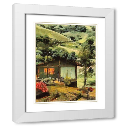 A House in Brazil White Modern Wood Framed Art Print with Double Matting by Medeiros, Celito