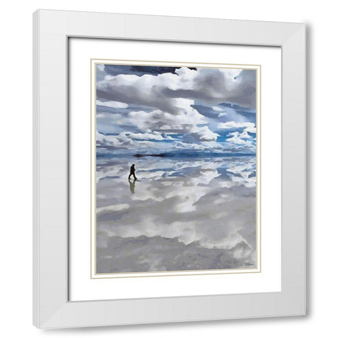 Walk between Salt and Sky - Diptych A White Modern Wood Framed Art Print with Double Matting by Medeiros, Celito
