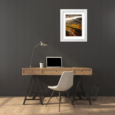 Beautiful Sunrise - Diptych B White Modern Wood Framed Art Print with Double Matting by Medeiros, Celito