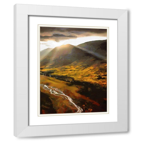 Beautiful Sunrise - Diptych B White Modern Wood Framed Art Print with Double Matting by Medeiros, Celito