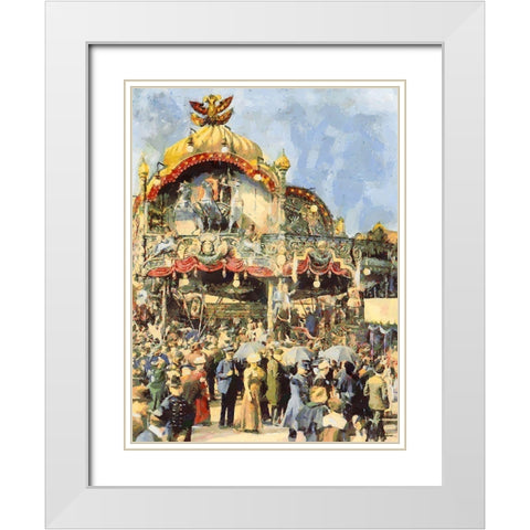 France long time ago IV White Modern Wood Framed Art Print with Double Matting by Medeiros, Celito