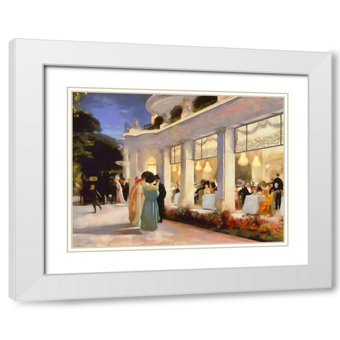 France long time ago V White Modern Wood Framed Art Print with Double Matting by Medeiros, Celito