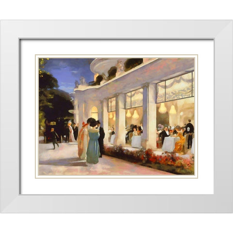 France long time ago V White Modern Wood Framed Art Print with Double Matting by Medeiros, Celito