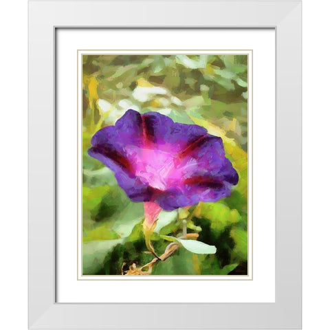 Spring Floral Variations XI White Modern Wood Framed Art Print with Double Matting by Medeiros, Celito