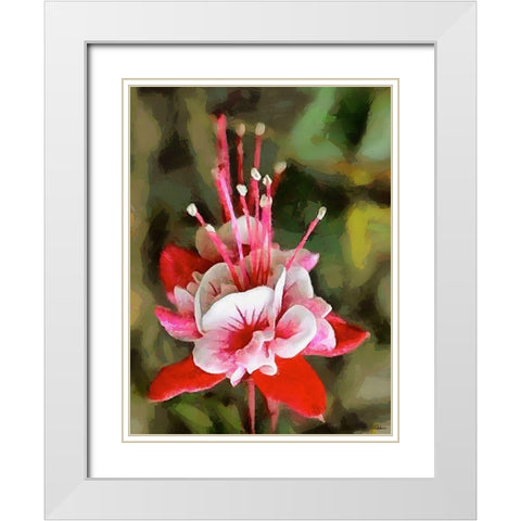 Spring Floral Variations XXII White Modern Wood Framed Art Print with Double Matting by Medeiros, Celito