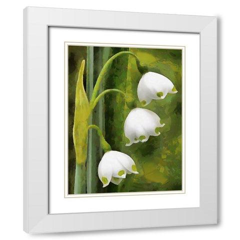 Spring Floral Variations XXXVII White Modern Wood Framed Art Print with Double Matting by Medeiros, Celito