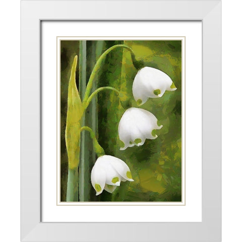 Spring Floral Variations XXXVII White Modern Wood Framed Art Print with Double Matting by Medeiros, Celito