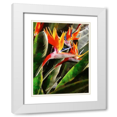 Spring Floral Variations XLIII White Modern Wood Framed Art Print with Double Matting by Medeiros, Celito