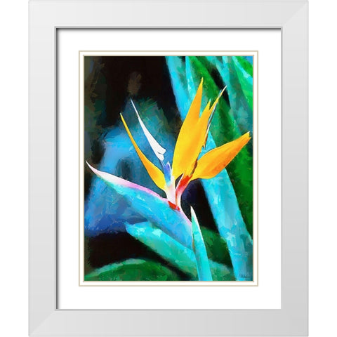Spring Floral Variations XLIV White Modern Wood Framed Art Print with Double Matting by Medeiros, Celito