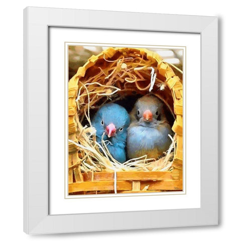 Small Home White Modern Wood Framed Art Print with Double Matting by Medeiros, Celito