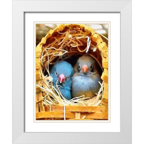 Small Home White Modern Wood Framed Art Print with Double Matting by Medeiros, Celito