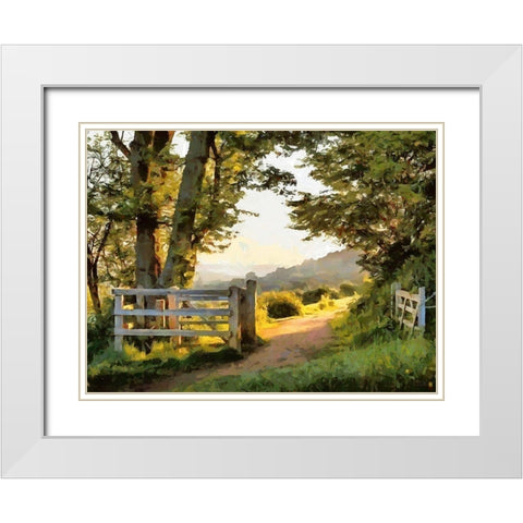 The Road is Open White Modern Wood Framed Art Print with Double Matting by Medeiros, Celito