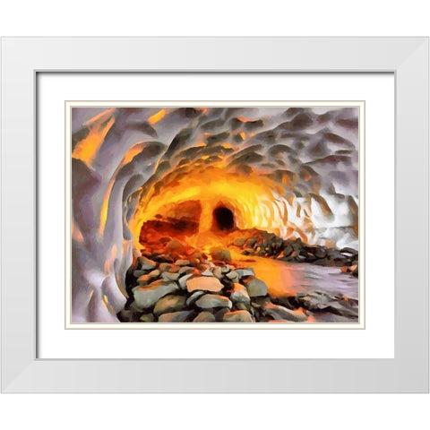 Salt Cave White Modern Wood Framed Art Print with Double Matting by Medeiros, Celito